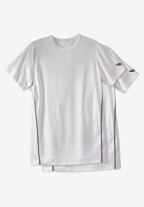 KS Sport™ Performance Crewneck Undershirt 2-Pack, WHITE, hi-res image number null