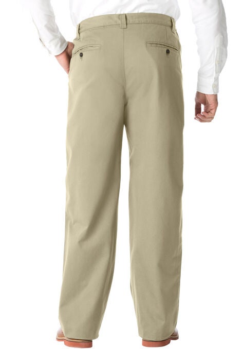 Wrinkle-Free Double-Pleat Pant with Side-Elastic Waist, , on-hover image number null