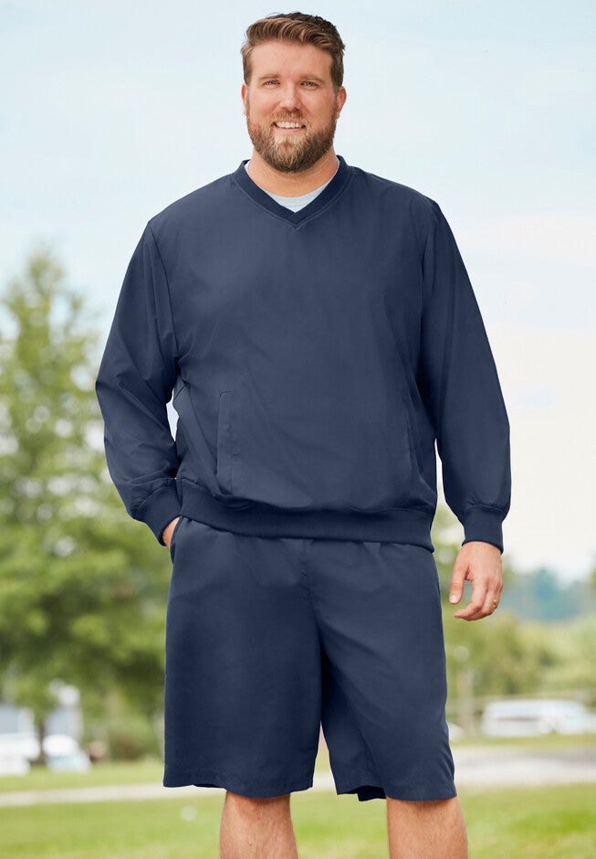 Pullover V-Neck Windbreaker, , alternate image number null