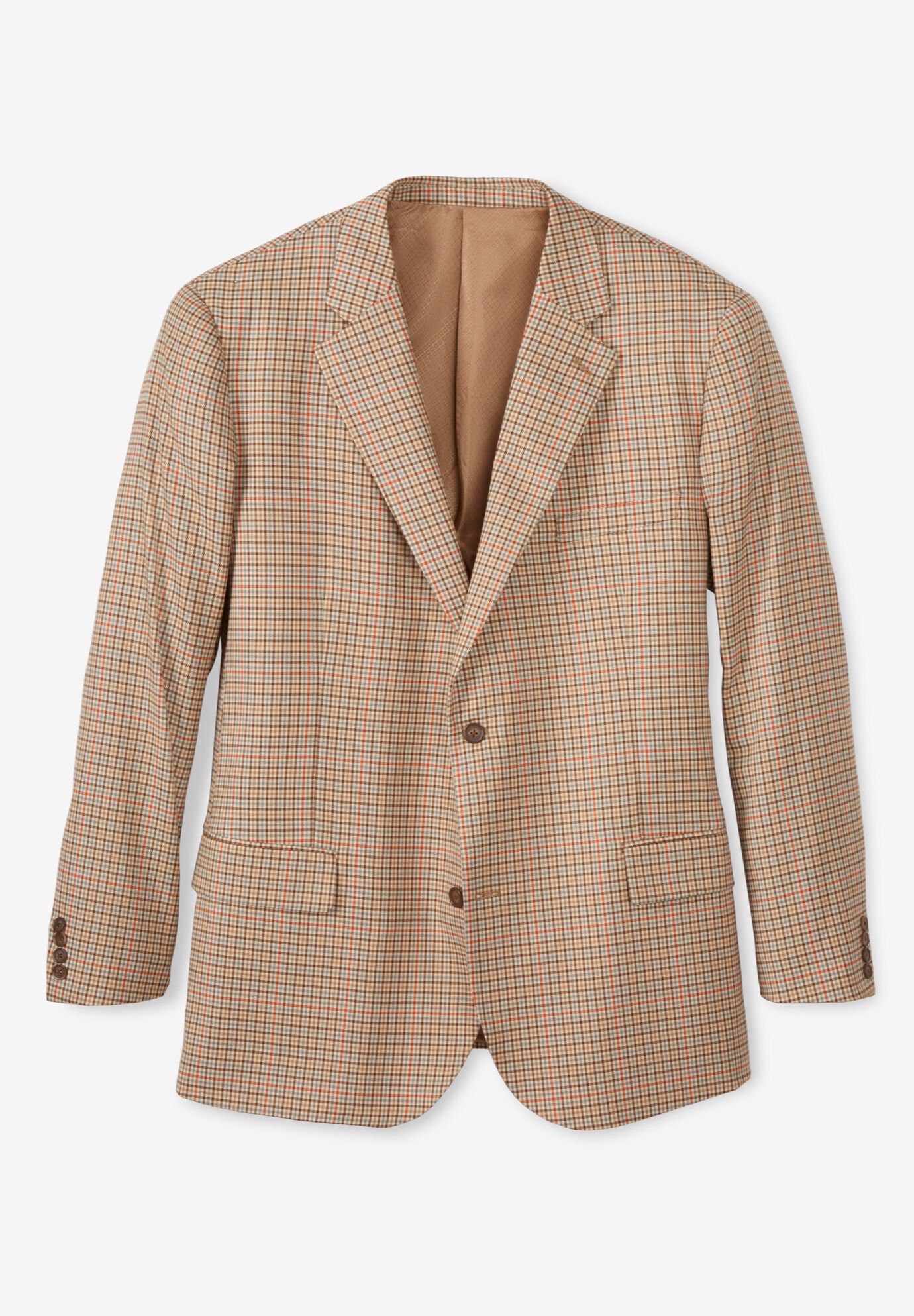 2-Button Classic Blazer, NATURAL CHECK, alternate image number 3