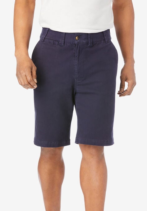 10" Flex Full-Elastic Waist Chino Shorts, NAVY, hi-res image number null
