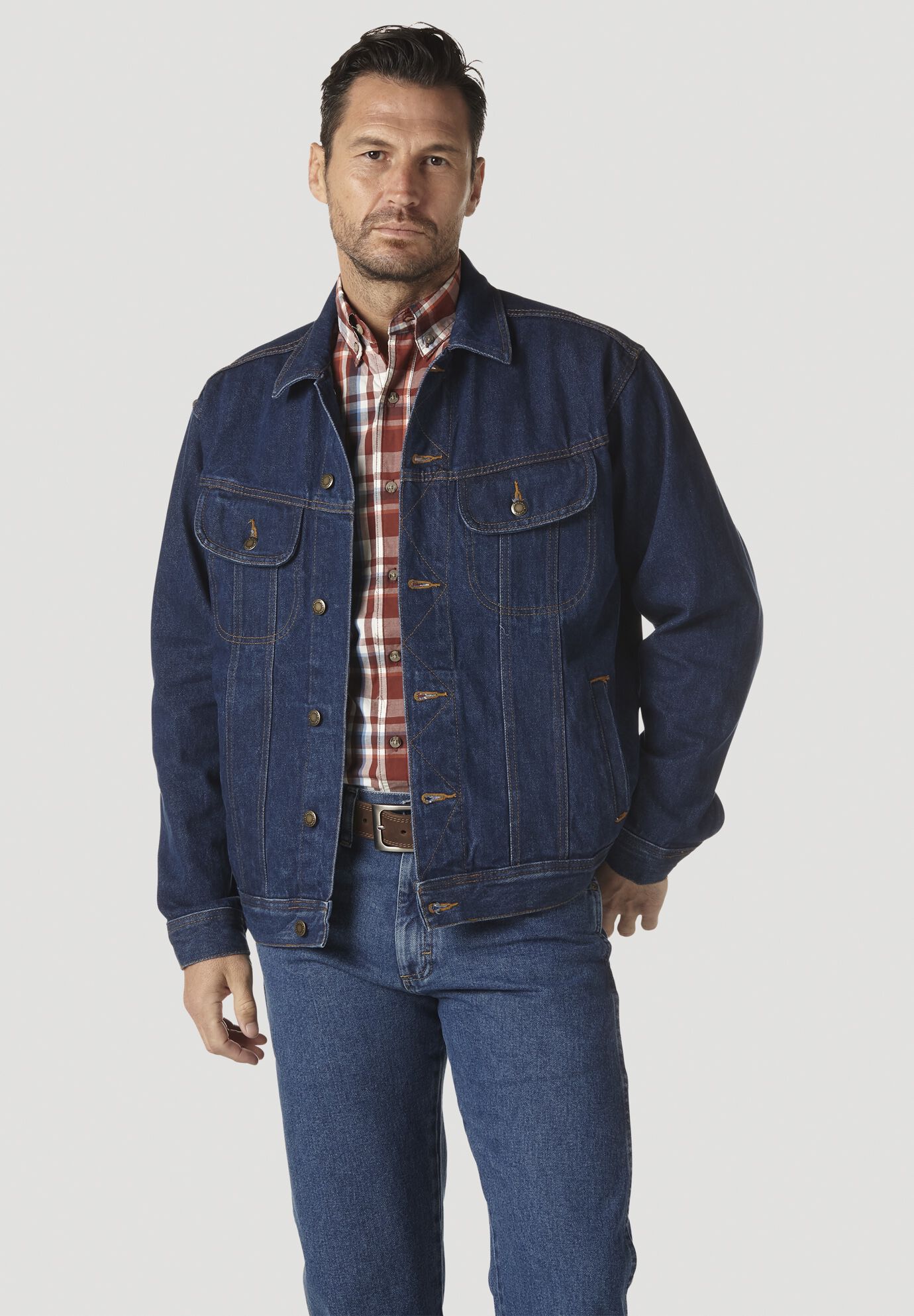 Wrangler&reg; Rugged Wear&reg; Denim Jacket, ANTIQUE NAVY, hi-res image number 0