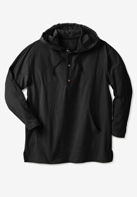 Gauze Hoodie, BLACK, hi-res image number null