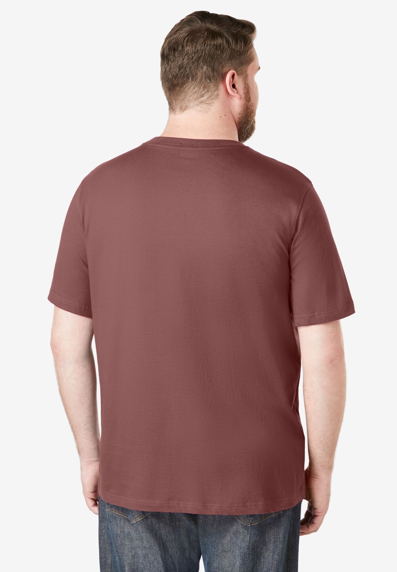 Shrink-Less&trade; Lightweight Crewneck T-Shirt, ASH PINK, on-hover image number 1