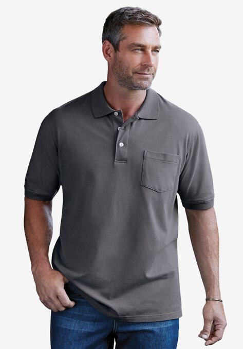 Liberty Blues™ Pocket Piqué Polo Shirt, Solids & Stripes, , alternate image number null