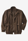 Microsuede Bomber Jacket, DARK BROWN, hi-res image number null