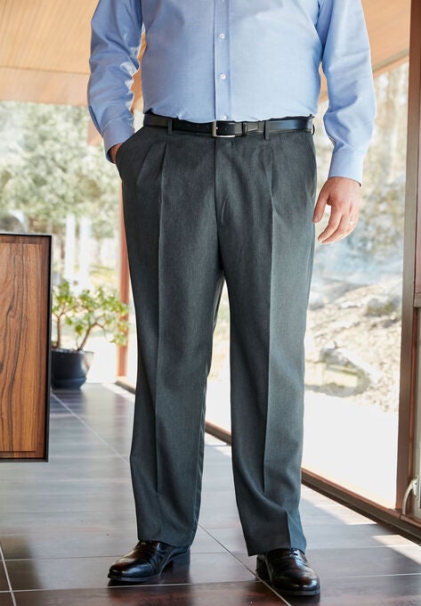 KS Signature Easy Movement® Pleat-Front Expandable Dress Pants, , alternate image number null