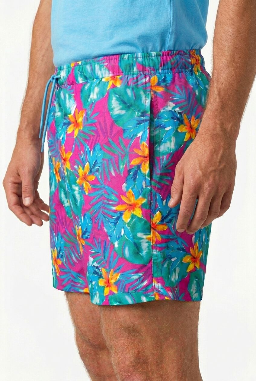 5 inches Swim Shorts with Super Stretch Liner, HULA PALM, alternate image number 3