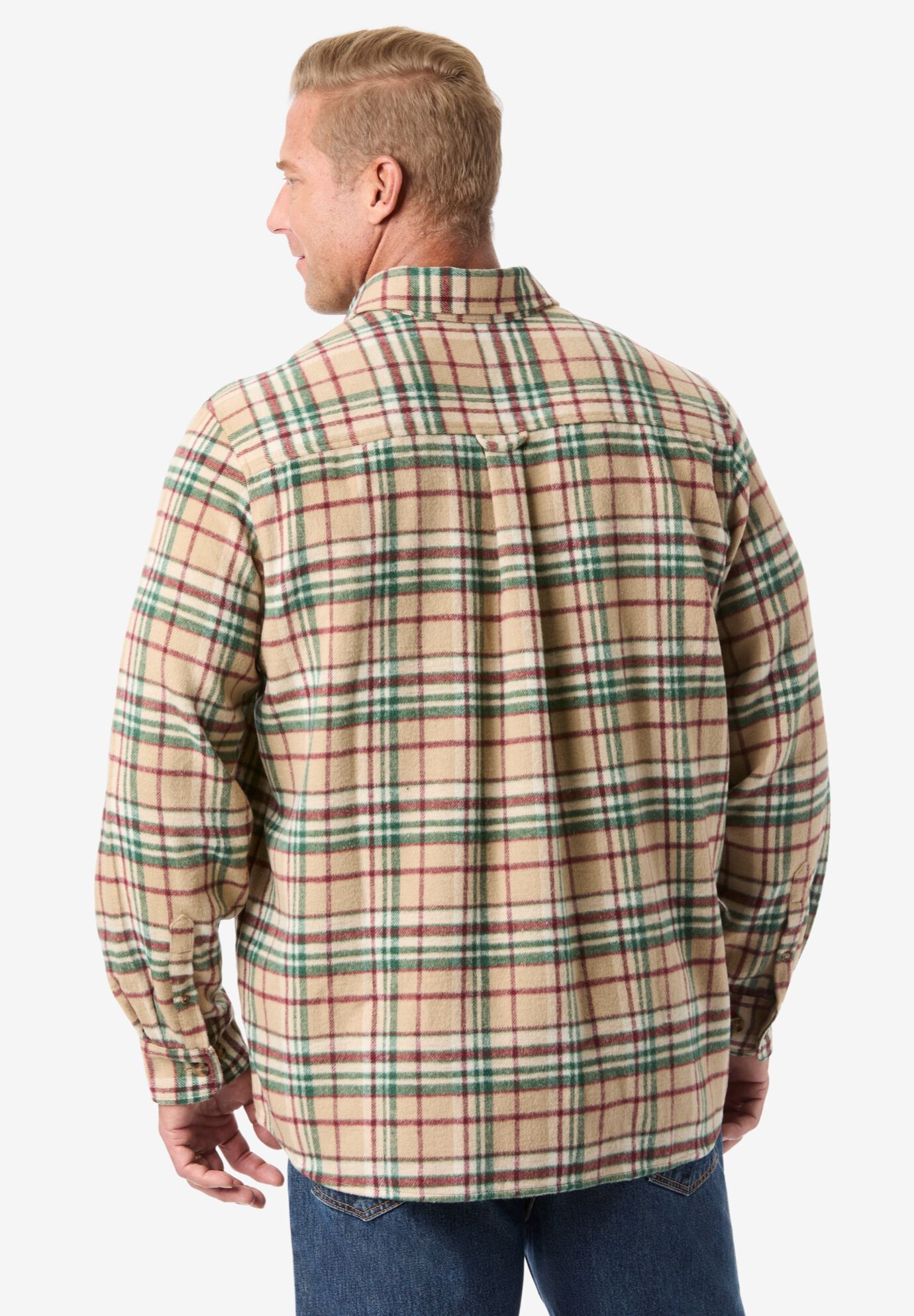 The Brawny Flannel, KHAKI PLAID, alternate image number 3
