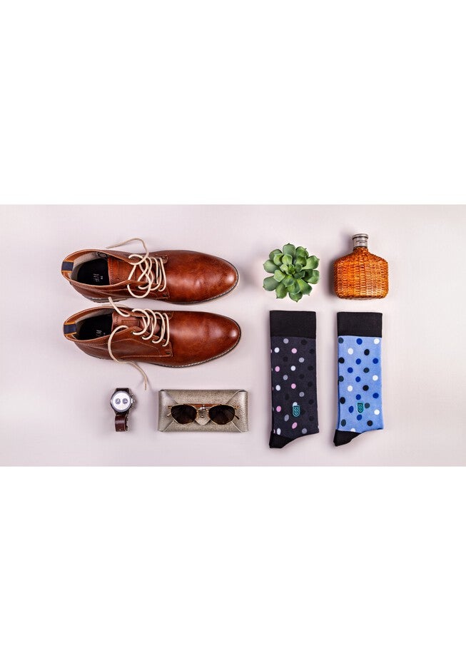 The Blue Danny (Blue Polka Dots) Socks, , alternate image number null
