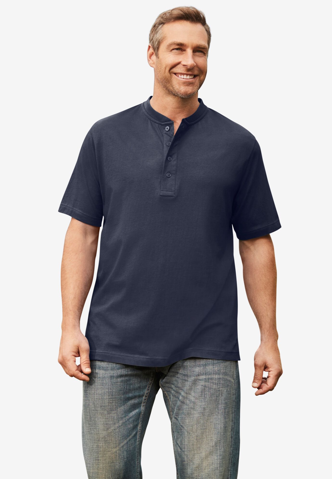 Shrink-Less&trade; Lightweight Henley T-Shirt, , alternate image number 4
