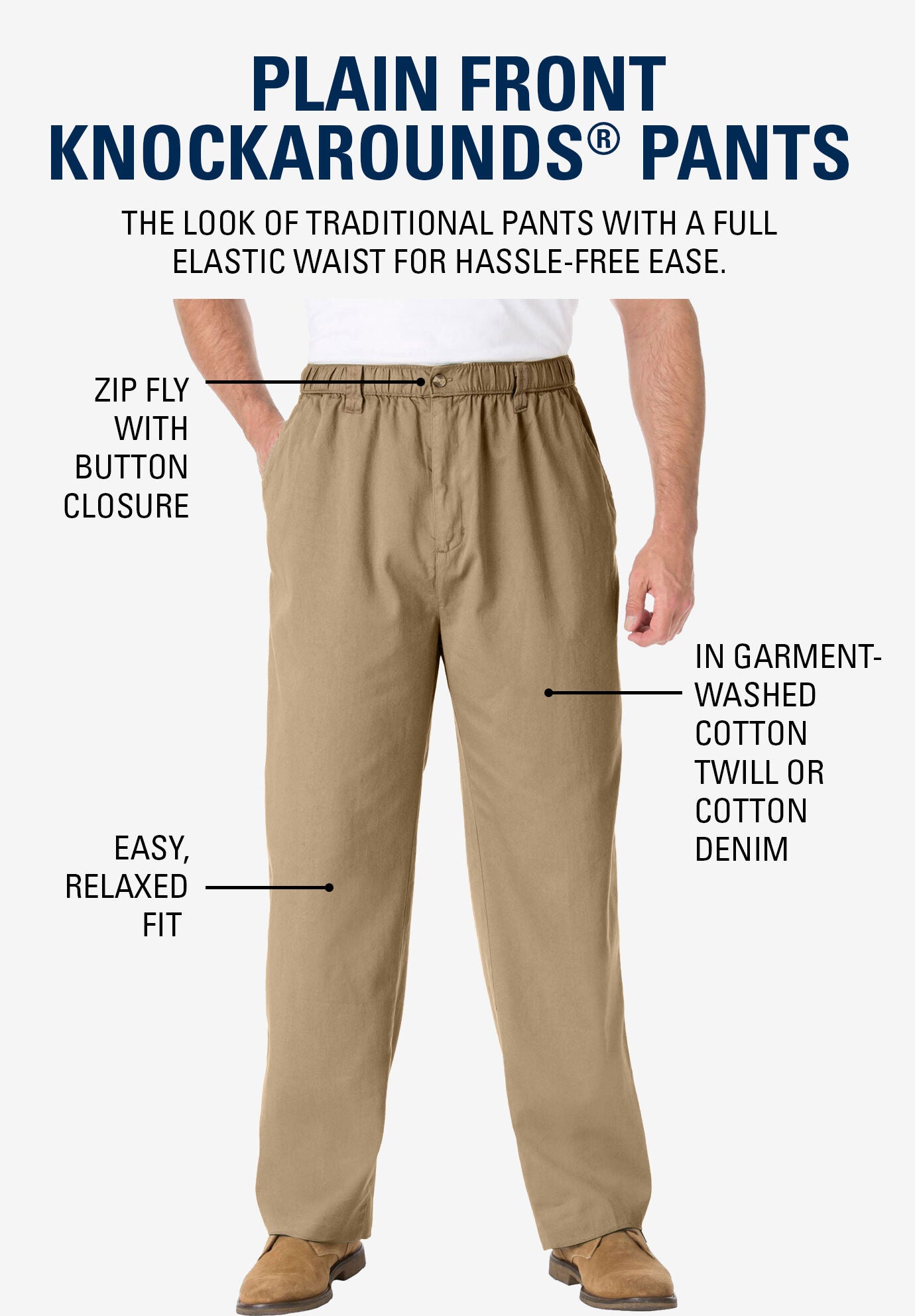adjustable waist khaki pants