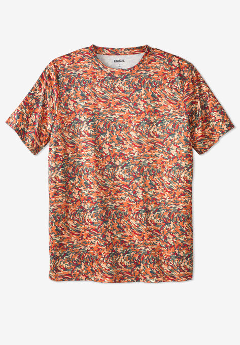 Moisture Wicking Short-Sleeve Crewneck Tee, MULTI ABSTRACT, hi-res image number null