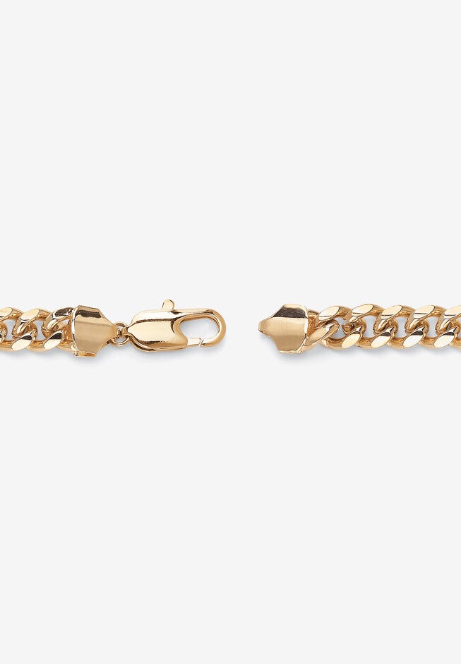 Men'S Goldtone Curb Link Bracelet (10.5Mm), 9 Inches, , on-hover image number null