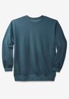 Wicking Fleece Crewneck by KS Sport™, HEATHER DARK SLATE, hi-res image number null