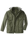 Multi-Pocket Twill Jacket with Removable Hood, OLIVE, hi-res image number null