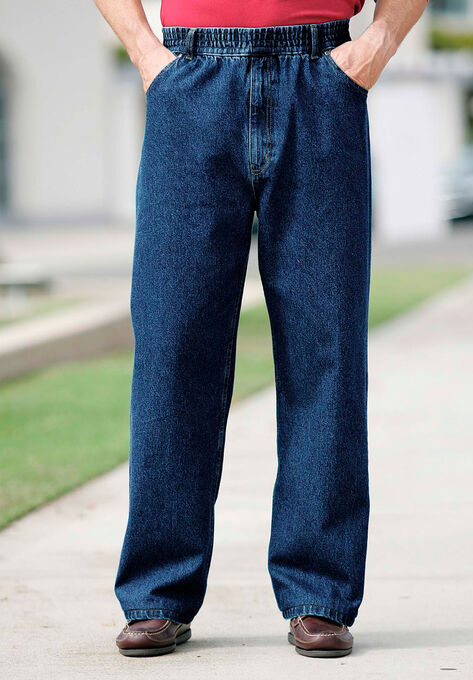 Loose Fit Comfort Waist Jeans, , alternate image number null