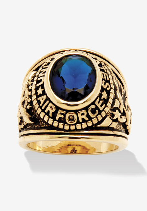 Gold-Plated Sapphire Air Force Ring, SAPPHIRE, hi-res image number null
