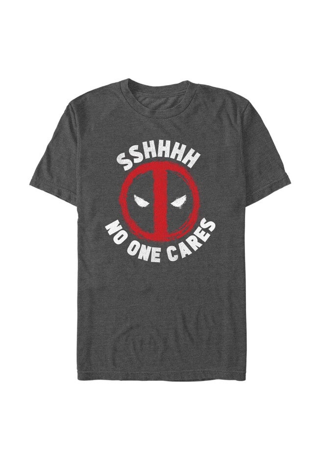 No One Cares Tops & Tees, CHARCOAL HEATHER, hi-res image number 0