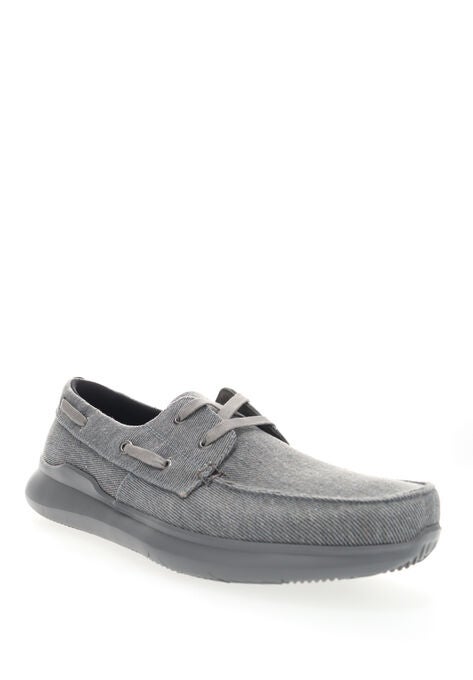 Propet Viasol Lace Men'S Boat Shoes, GREY, hi-res image number null