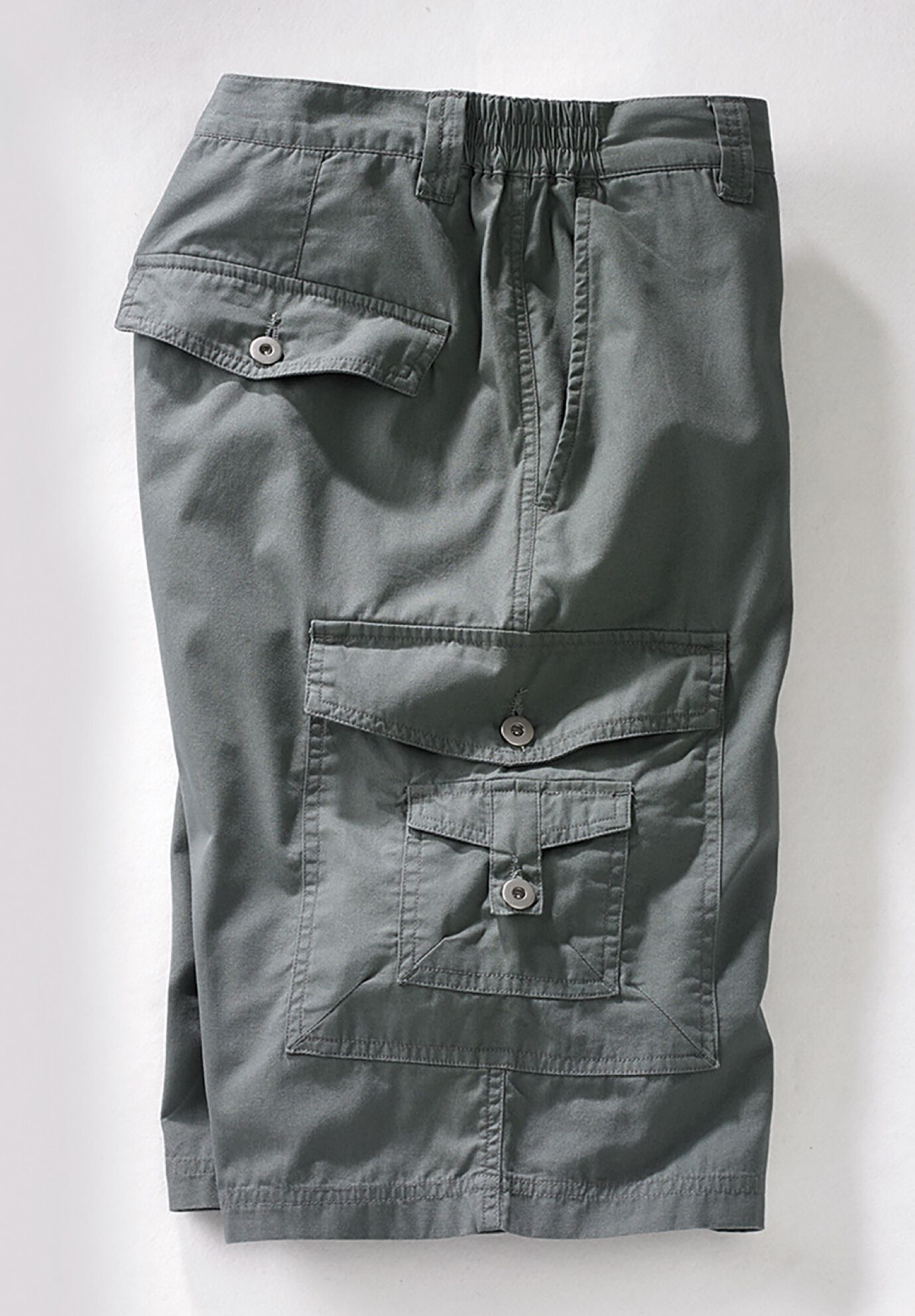 10 inches Side Elastic Canyon Cargo Shorts, STEEL, alternate image number 2