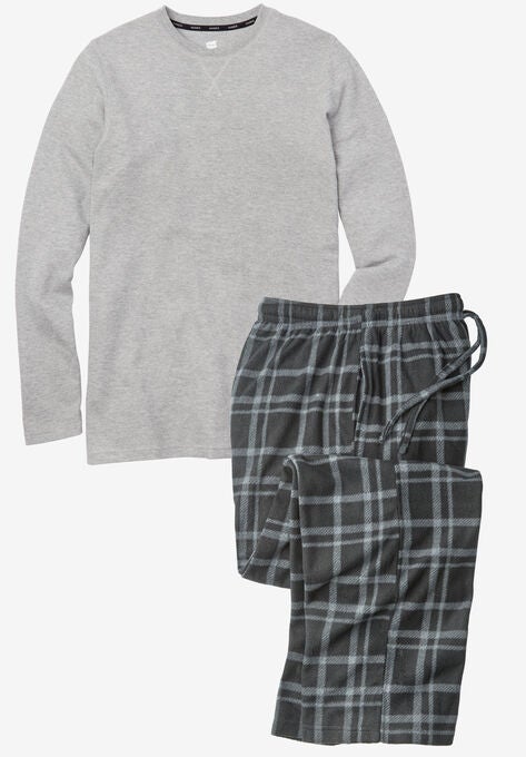 Hanes® X-Temp® Pajama Set, GREY MULTI PLAID, hi-res image number null