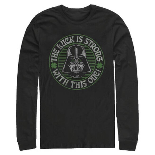 Luck Is Strong Tops & Tees, BLACK, hi-res image number 0