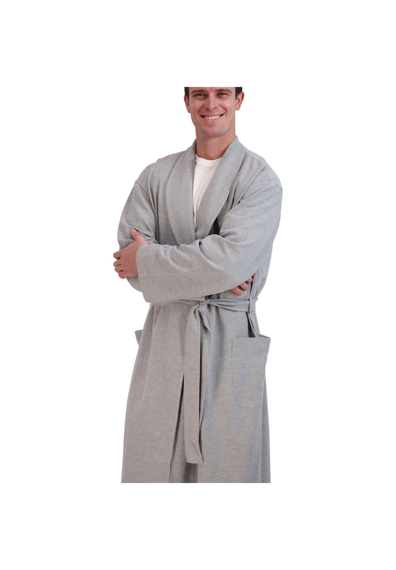 Hanes Men&#39;s Tall Waffle Knit Robe, , alternate image number 2