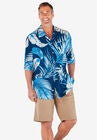KS Island Printed Rayon Short-Sleeve Shirt, , alternate image number null