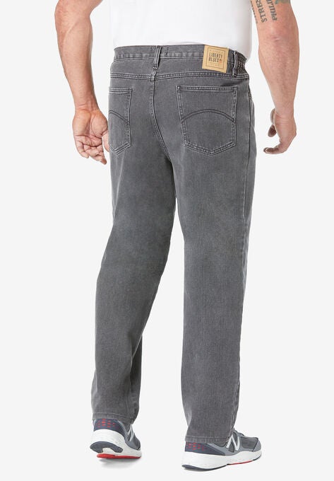 Liberty Blues™ Relaxed-Fit Side Elastic 5-Pocket Jeans, , on-hover image number null
