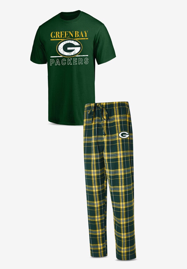 NFL® Flannel Pajama Set, GREEN BAY PACKERS, hi-res image number 0
