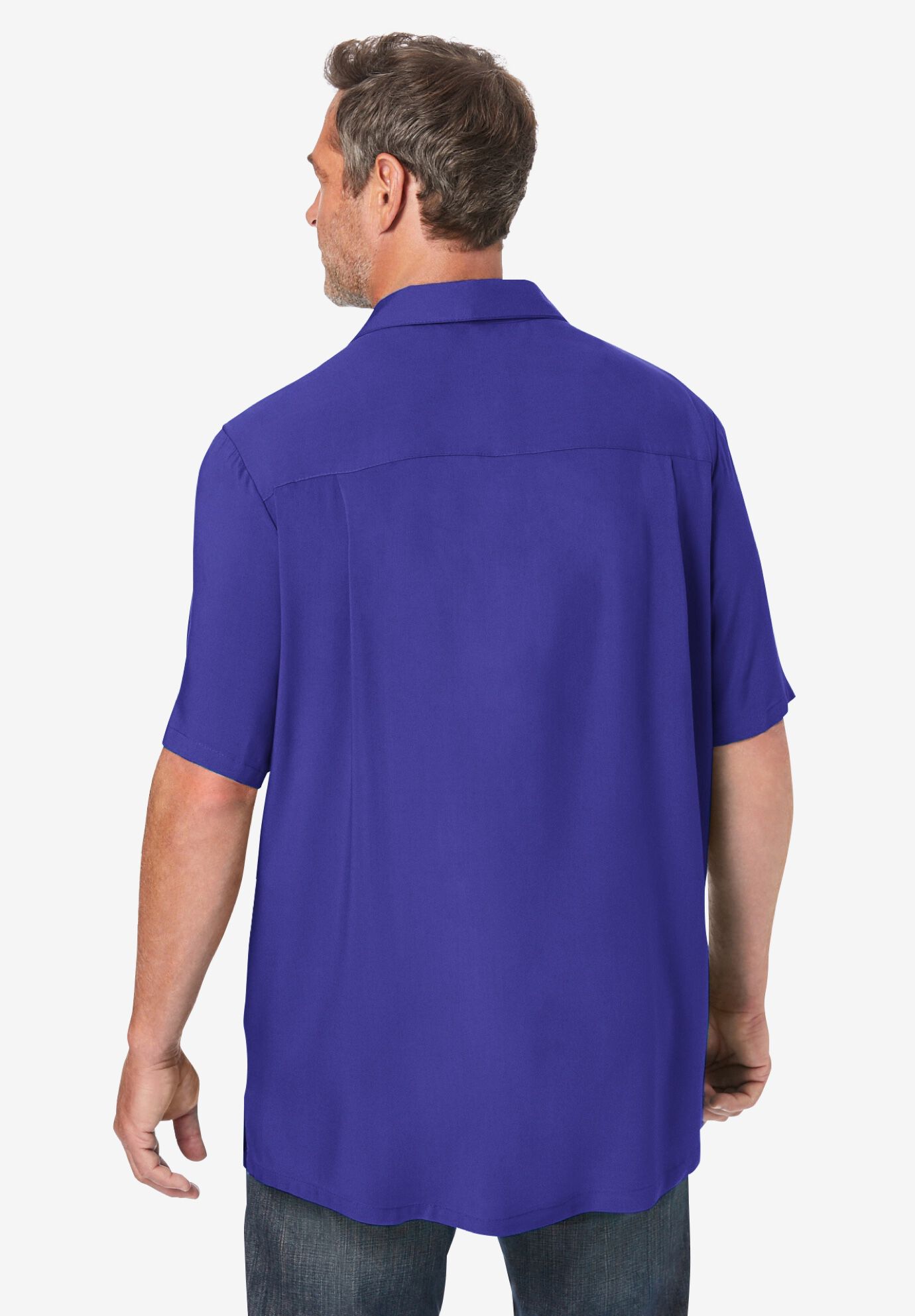 KS Island Solid Camp Shirt, PURPLE ISLAND, alternate image number 2