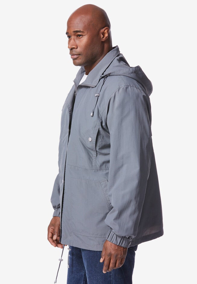 Fleece-lined Taslon® Anorak, , alternate image number null
