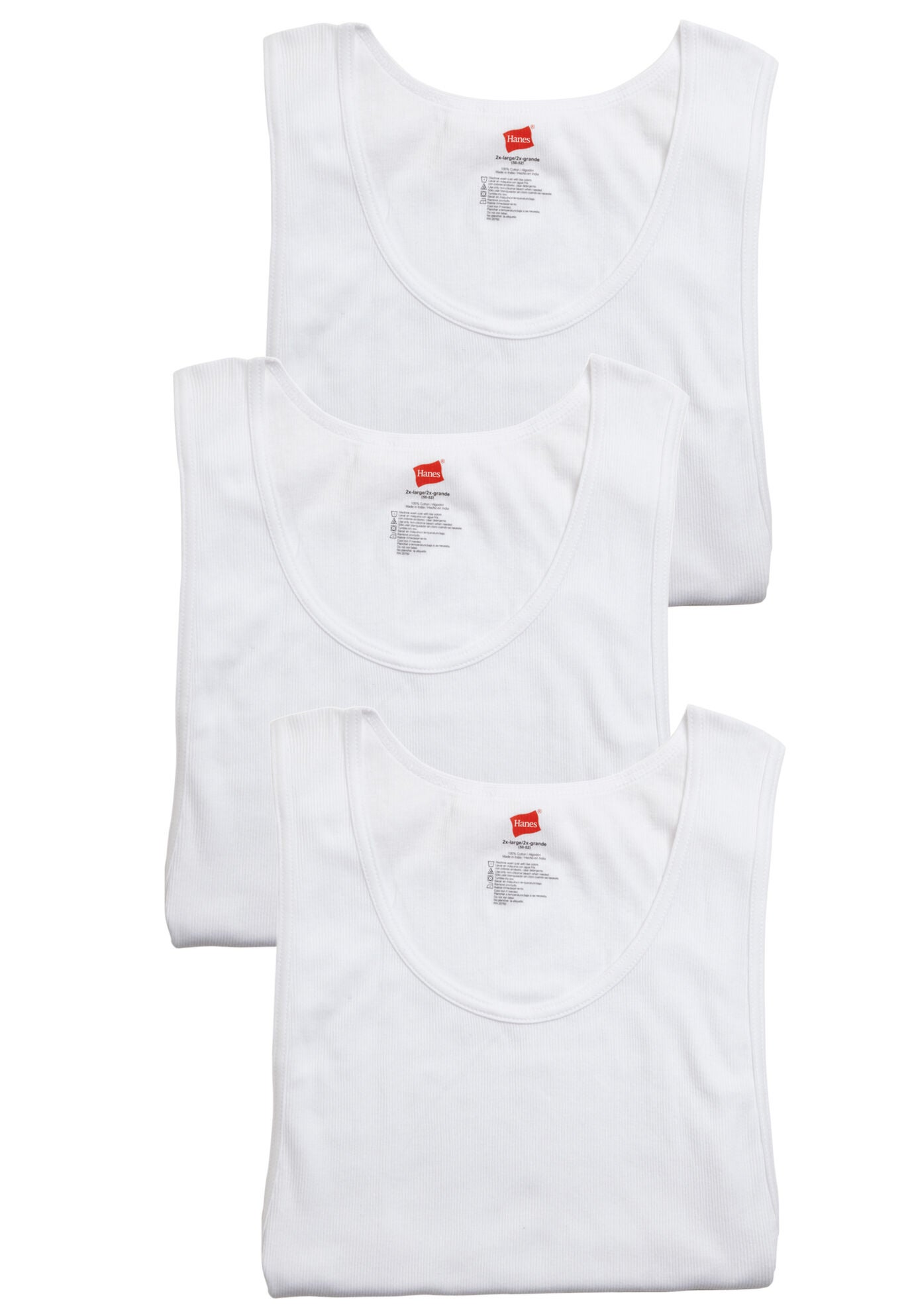 Hanes&reg; Athletic Tee 3-Pack, WHITE, hi-res image number 0