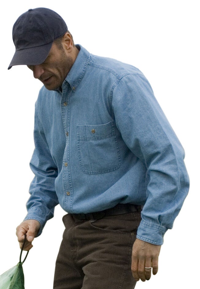Long-Sleeve Denim Shirt by Wrangler®, STONEWASH, hi-res image number null