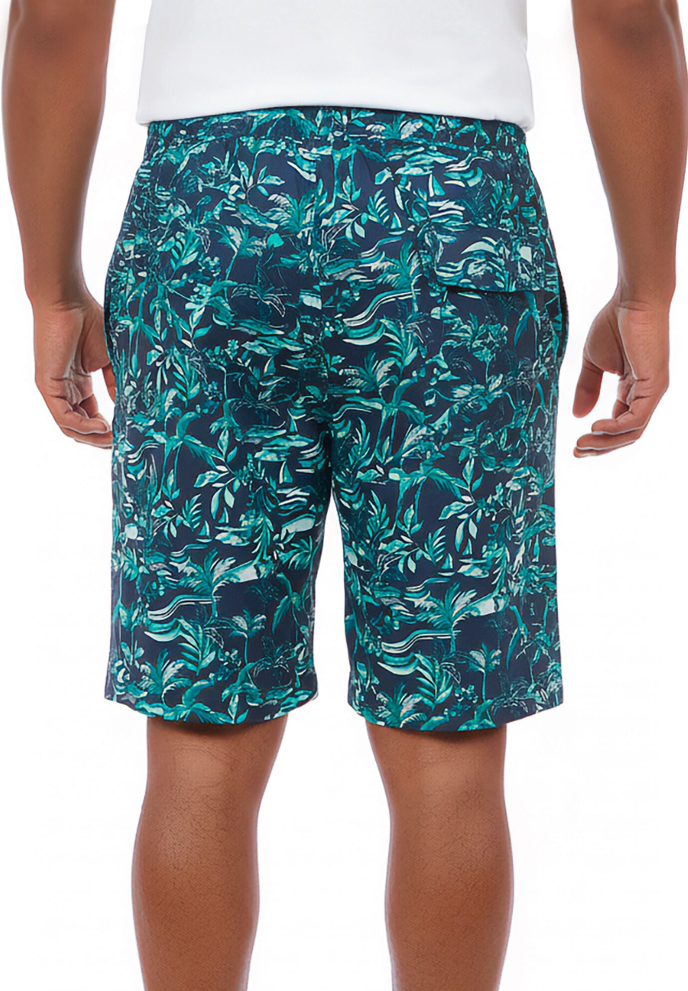 8 inches Swim Trunks with Super Stretch Liner, NAVY PALMS, alternate image number 4