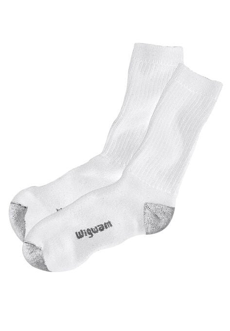 Wigwam® 2-Pack Diabetic Crew Socks, WHITE, hi-res image number null