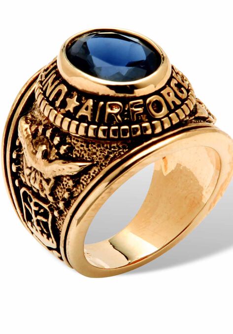 Gold-Plated Sapphire Air Force Ring, , on-hover image number null