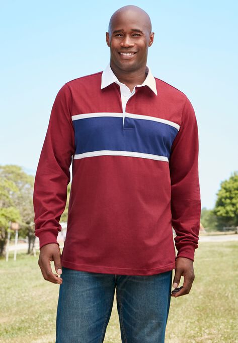 Long-Sleeve Rugby Polo, , alternate image number null
