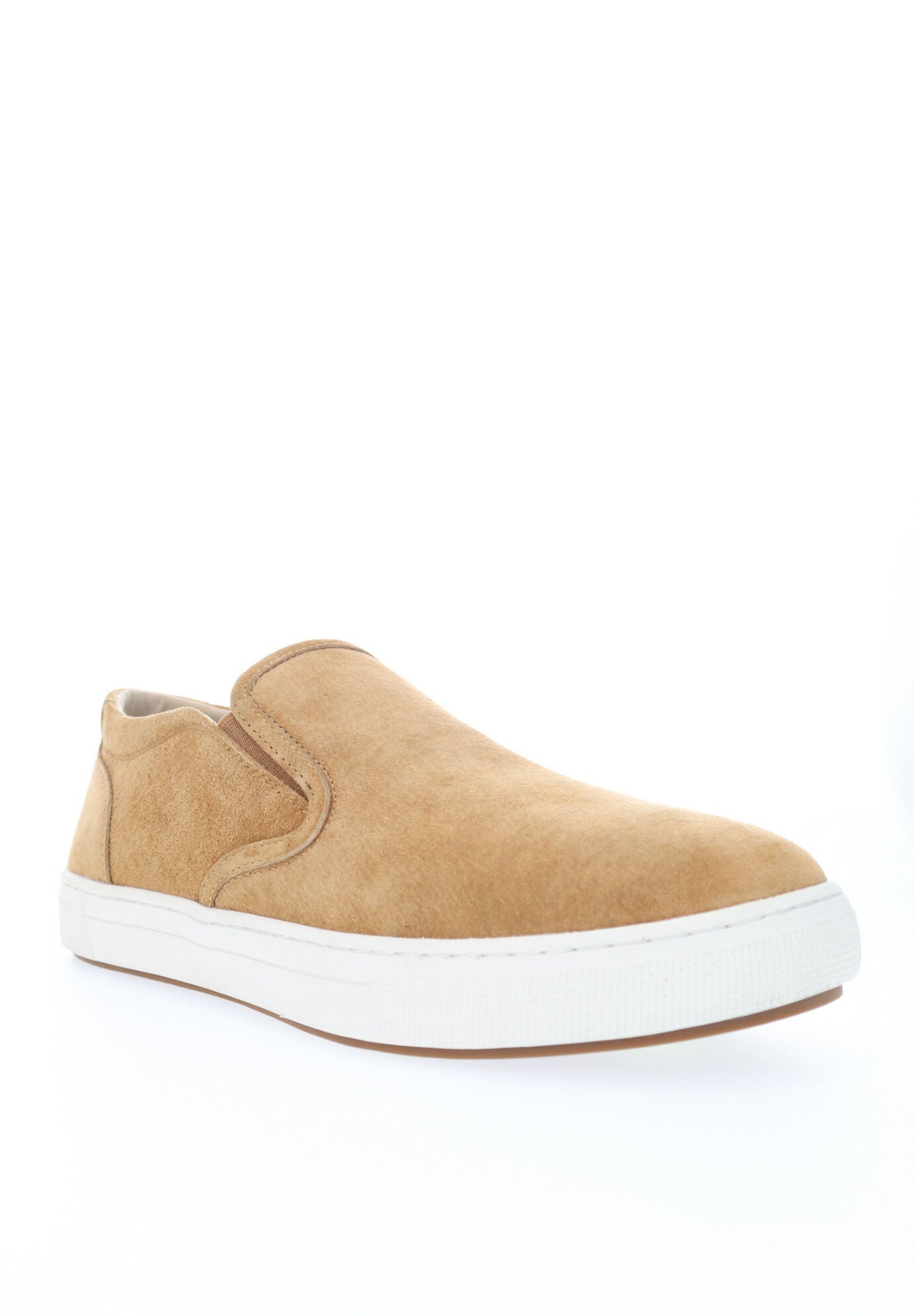 Propet Kip Men'S Suede Slip On Sneakers Shoes, CAMEL, hi-res image number 0