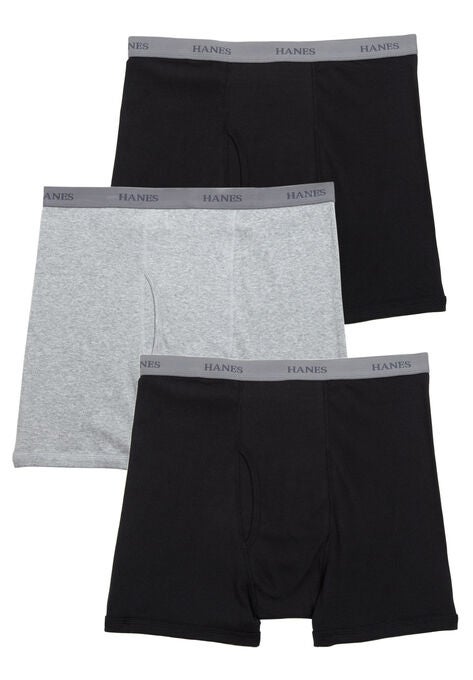 Hanes® Boxer Brief 3-Pack, BLACK GREY BLACK, hi-res image number null