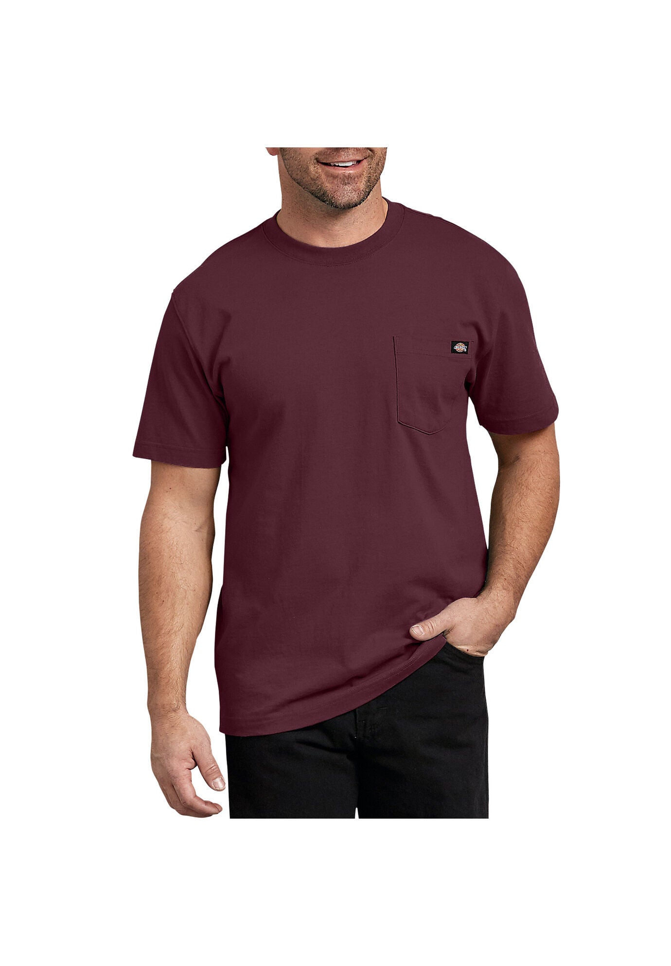 Dickies Short Sleeve Heavyweight T-Shirt, BURGUNDY, hi-res image number 0