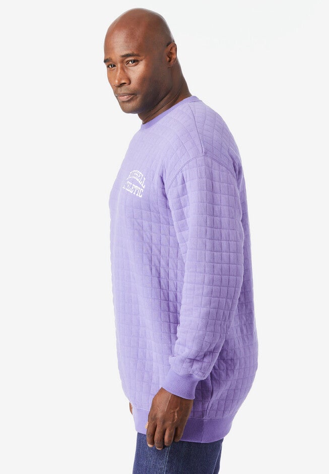 Quilted Crewneck Sweatshirt, , alternate image number null