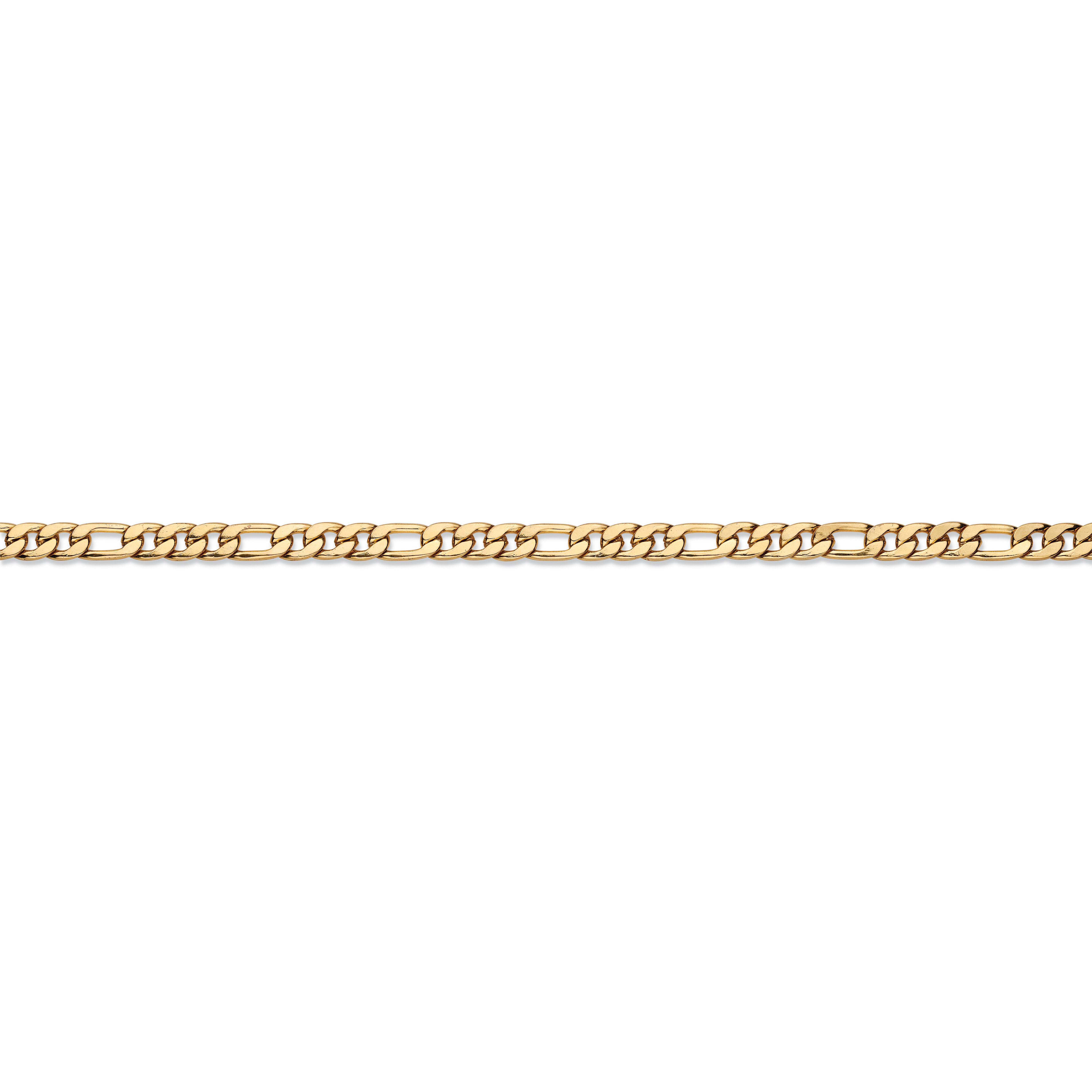 Men's Gold Ion-Plated Figaro-Link 6.5 mm Chain Necklace 22 inches, GOLD, alternate image number 3