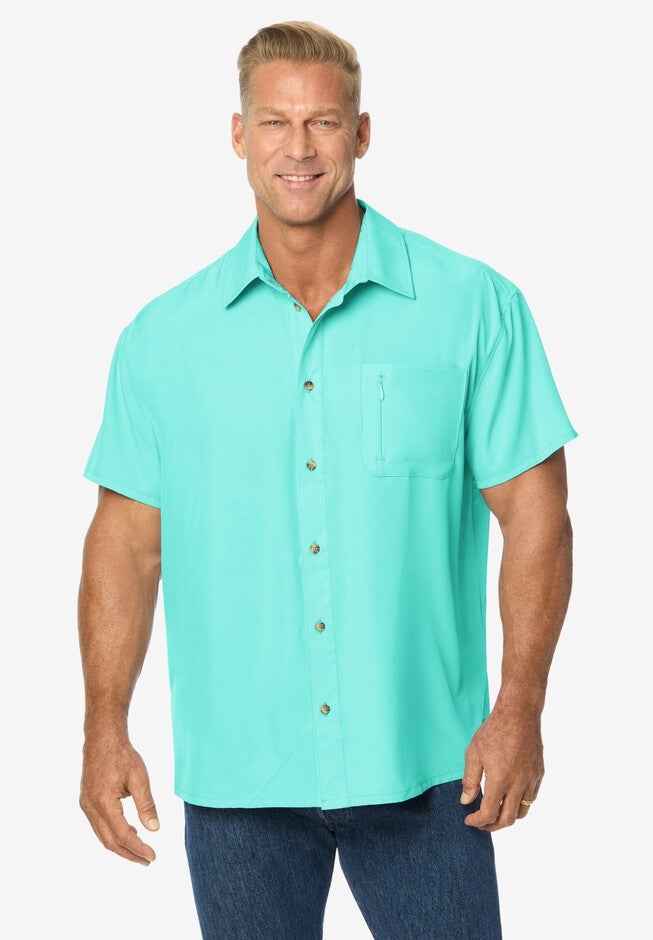Short Sleeve Performance Shirt, TIDAL GREEN, alternate image number null