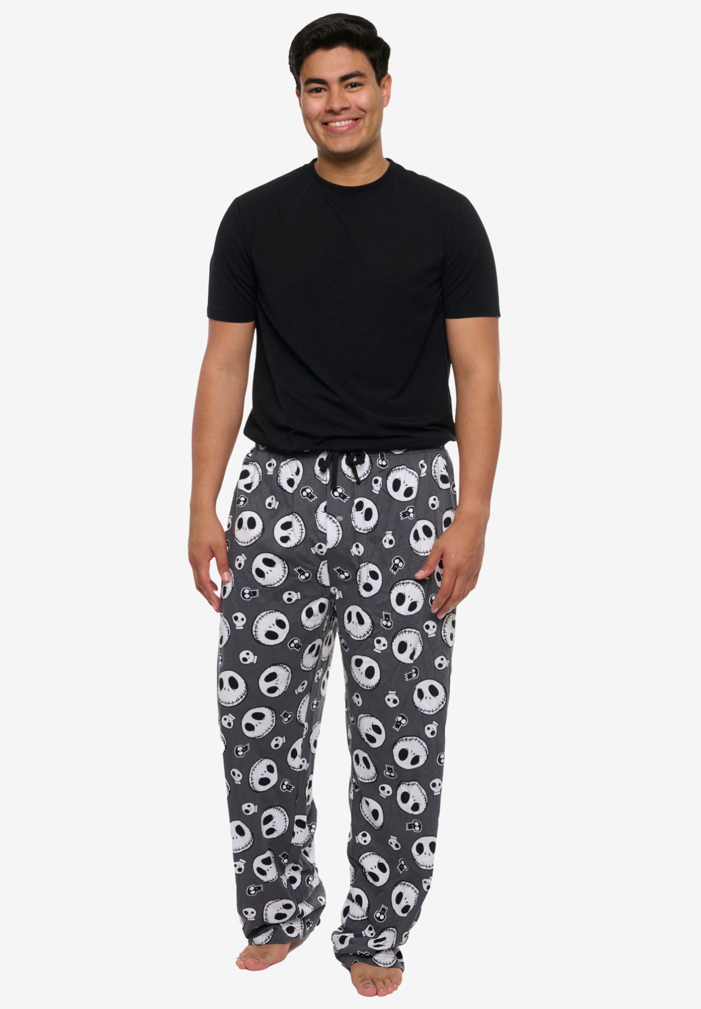 Jack Skellington Pajama Pants Lounge Wear Nightmare Before Christmas, GRAY, alternate image number 3