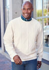 Liberty Blues™ Crewneck Cable Knit Sweater, , alternate image number 1