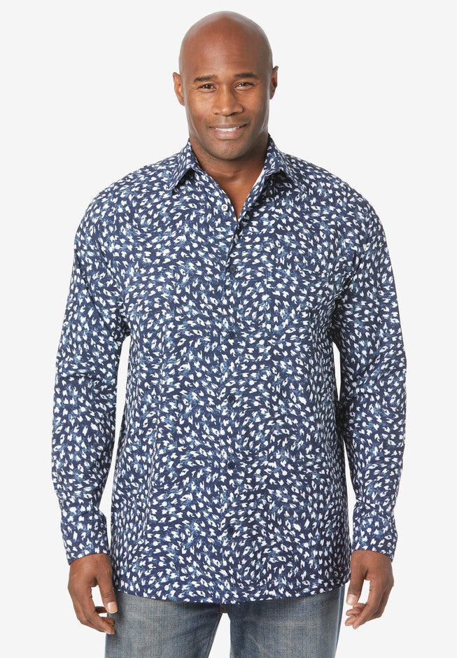 Performance Woven Button Down, NAVY BRUSHSTROKE, hi-res image number null