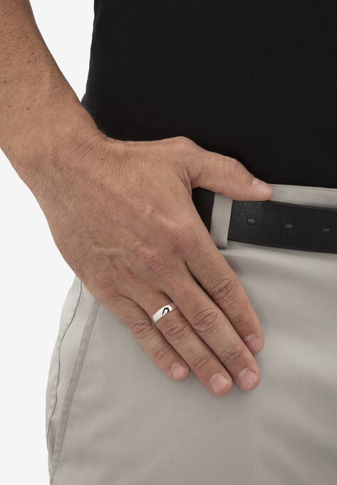 Sterling Silver Wedding Band Ring, , alternate image number null
