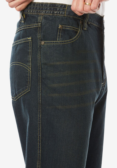 Liberty Blues™ Loose-Fit Side Elastic 5-Pocket Jeans, , alternate image number null